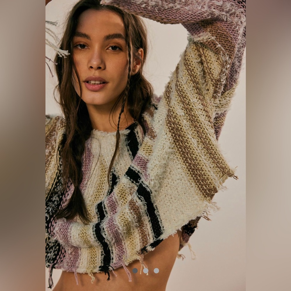 Free People Multicolor Striped Sweater